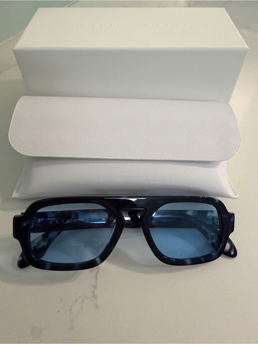 Elisa Johnson JANE MINI IN BLUE TORTOISE